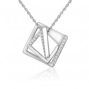 Серебряная подвеска Platina с фианитом 03-3429-00-401-0200 фото