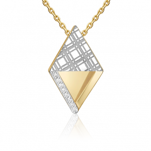 Подвеска из комбинированного золота Platina с фианитом 03-3441-00-401-1121 фото