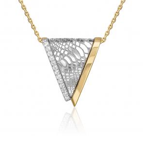 Подвеска из комбинированного золота Platina с фианитом 03-3443-00-401-1121 фото