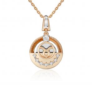 Подвеска из комбинированного золота Знак зодиака Телец Platina с фианитом 03-3463-03-401-1111 фото