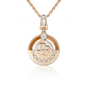 Подвеска из комбинированного золота Знак зодиака Козерог Platina с фианитом 03-3463-05-401-1111 фото