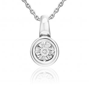 Подвеска из белого золота Platina с бриллиантом 03-3469-00-101-1120 фото