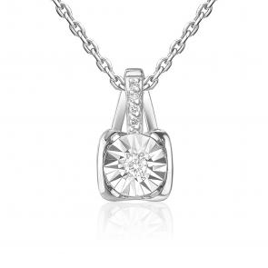 Подвеска из белого золота Platina с бриллиантом 03-3470-00-101-1120 фото