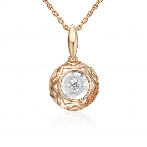 Подвеска из комбинированного золота Platina с бриллиантом 03-3472-00-101-1111 фото