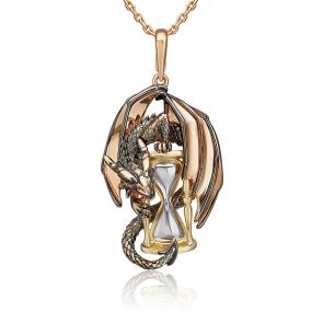 Подвеска Символ года Дракон из комбинированного золота Platina 03-3500-00-000-1113 фото