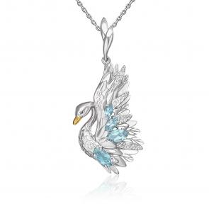 Подвеска из белого золота Platina с топазом 03-3503-01-201-1120 фото