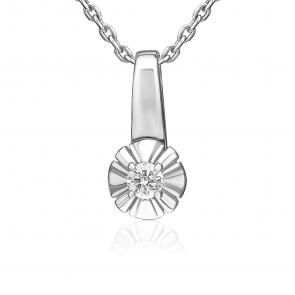Подвеска из белого золота Platina с бриллиантом 03-3518-00-101-1120 фото