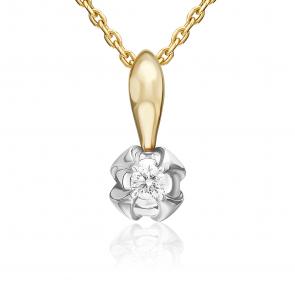 Подвеска из комбинированного золота Platina с бриллиантом 03-3521-00-101-1121 фото