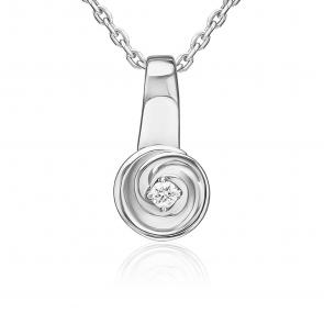 Подвеска из белого золота Platina с бриллиантом 03-3522-00-101-1120 фото