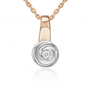 Подвеска из комбинированного золота Platina с бриллиантом 03-3522-01-101-1111 фото