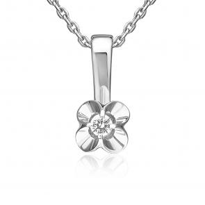 Подвеска из белого золота Platina с бриллиантом 03-3523-00-101-1120 фото