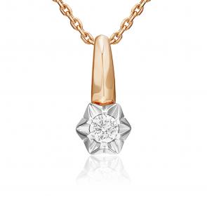 Подвеска из комбинированного золота Platina с бриллиантом 03-3524-00-101-1111 фото