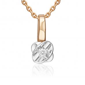 Подвеска из комбинированного золота Platina с бриллиантом 03-3526-00-101-1111 фото