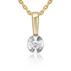 Подвеска из комбинированного золота Platina с бриллиантом 03-3527-00-101-1121 фото