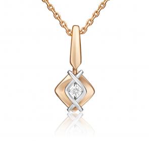 Подвеска из комбинированного золота Platina с бриллиантом 03-3530-00-101-1111 фото