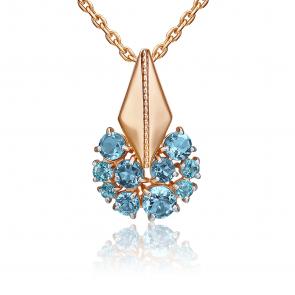 Золотая подвеска Platina с топазом 03-3569-00-201-1110 фото