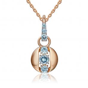 Золотая подвеска Platina с топазом 03-3570-00-201-1110 фото