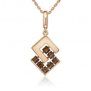 Золотая подвеска Platina с кварцем 03-3589-00-202-1110 фото