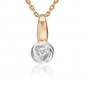 Золотая подвеска Platina с бриллиантом 03-3593-00-101-1110 фото