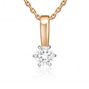 Подвеска из комбинированного золота Platina с бриллиантом 03-3597-00-101-1111 фото