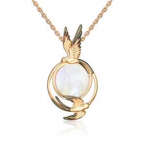 Золотая подвеска Platina с перламутром 03-3599-00-744-1110 фото