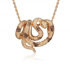 Золотая подвеска Символ года Змея Platina с фианитом 03-3624-00-404-1110 фото