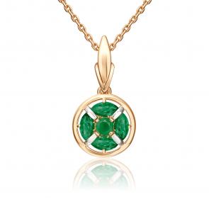 Золотая подвеска Platina с изумрудом 03-3632-00-103-1110 фото