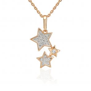 Золотая подвеска Platina с фианитом 03-3639-00-401-1110 фото
