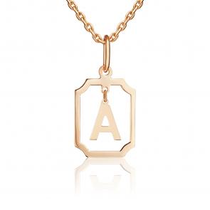 Золотая подвеска-буква А Platina 03-3642-А-000-1110 фото