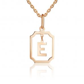 Золотая подвеска-буква Е Platina 03-3642-Е-000-1110 фото