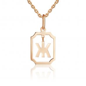 Золотая подвеска-буква Ж Platina 03-3642-Ж-000-1110 фото