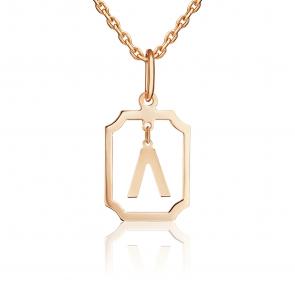 Золотая подвеска-буква Л Platina 03-3642-Л-000-1110 фото