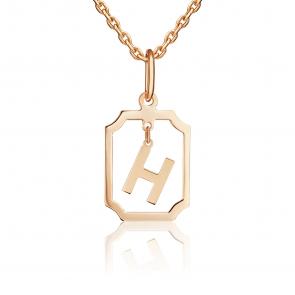 Золотая подвеска-буква Н Platina 03-3642-Н-000-1110 фото