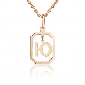 Золотая подвеска-буква Ю Platina 03-3642-Ю-000-1110 фото