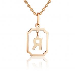 Золотая подвеска-буква Я Platina 03-3642-Я-000-1110 фото