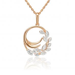 Золотая подвеска Platina с фианитом 03-3644-00-401-1110 фото