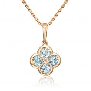 Золотая подвеска Platina с топазом 03-3646-00-201-1110 фото