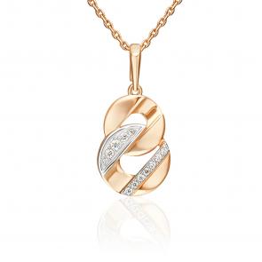 Золотая подвеска Platina с фианитом 03-3648-00-401-1110 фото