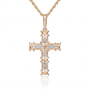 Золотая подвеска Platina с фианитом 03-3652-00-401-1110 фото