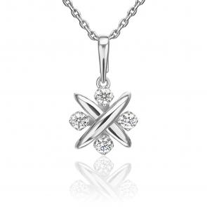 Подвеска из белого золота Platina с фианитом 03-3653-00-401-1120 фото