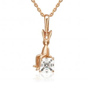 Золотая подвеска Platina с фианитом 03-3721-00-401-1110 фото