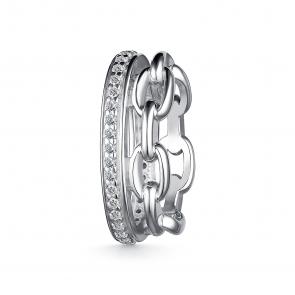 Серебряная подвеска АЛЬКОР с фианитом 03-3980/00КЦ-00 фото