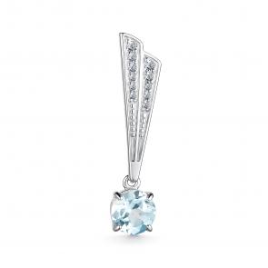 Серебряная подвеска АЛЬКОР с топазом и фианитом 03-4058/00ТБ-00 фото