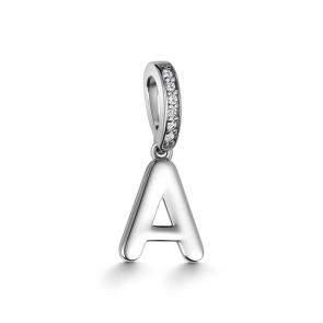 Серебряная подвеска-буква А АЛЬКОР с фианитом 03-4146/00КЦ-00 фото