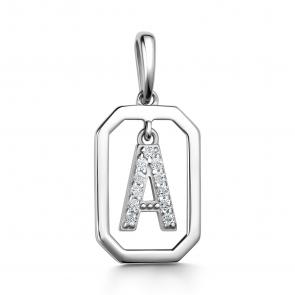 Серебряная подвеска АЛЬКОР с фианитом 03-4152/00КЦ-00 фото