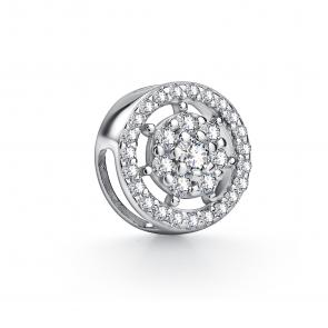 Серебряная подвеска АЛЬКОР с фианитом 03-4351/00КЦ-00 фото