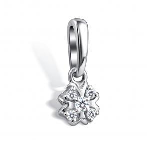 Серебряная подвеска АЛЬКОР с муассанитом 03-4607/000М-00 фото
