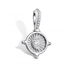 Серебряная подвеска АЛЬКОР с фианитом 03-4628/00КЦ-00 фото