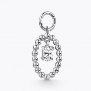 Серебряная подвеска АЛЬКОР с фианитом 03-4770/00КЦ-00 фото