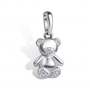 Серебряная подвеска АЛЬКОР с фианитом 03-4781/00КЦ-00 фото